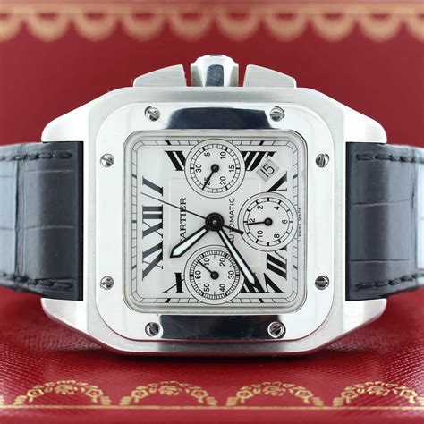 cartier santos 100 chronograph xl|Cartier Santos 100 price list.